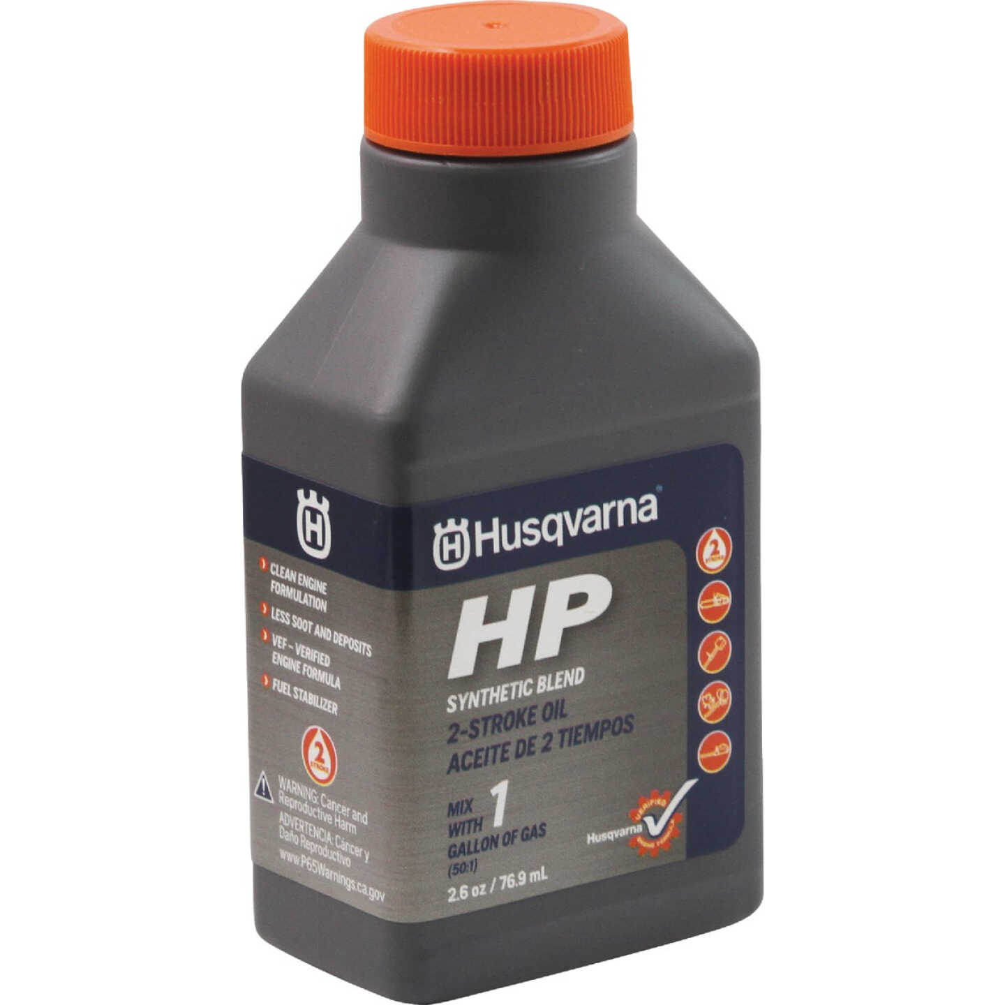 Husqvarna XP+ 2.6 Oz. 2-Stroke Synthetic Blend Engine Oil with Fuel Stabilizer Image 1