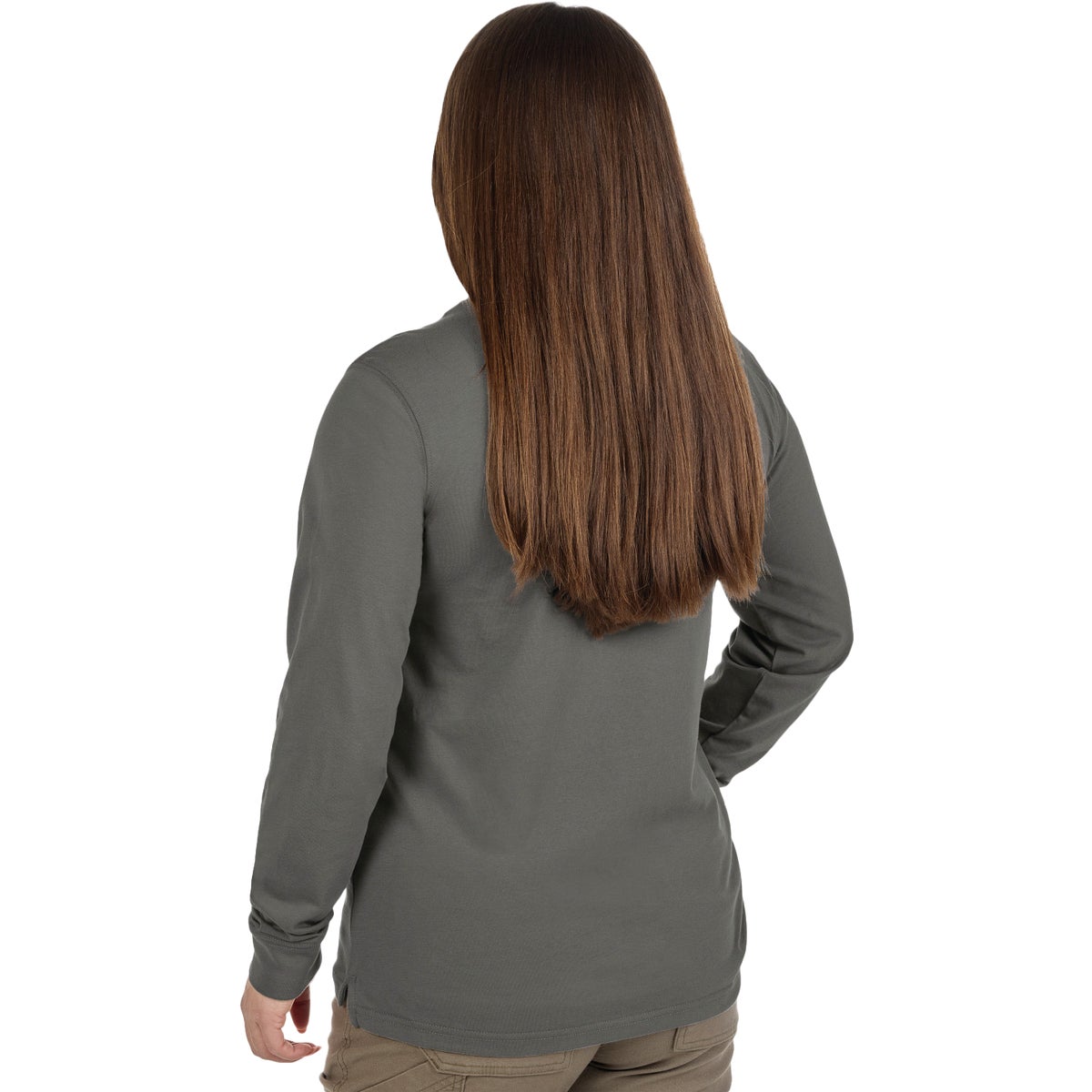 Milwaukee GRIDIRON Women's Small Gray Long Sleeve Pocket T-Shirt Image 7