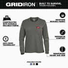 Milwaukee GRIDIRON Women's Small Gray Long Sleeve Pocket T-Shirt Image 2