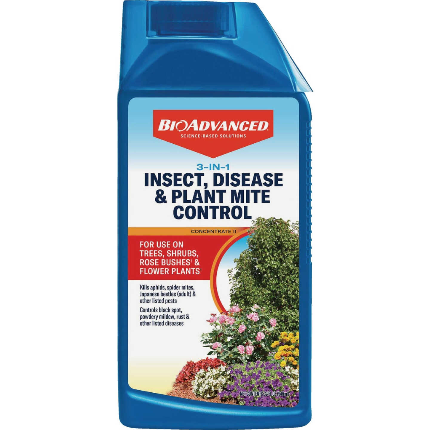 BioAdvanced 3-in-1 32 Oz. Concentrate Insect, Disease, & Plant Mite Control Image 1