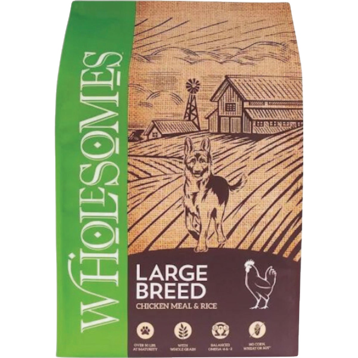 Wholesomes 40 Lb. Large Breed Chicken Meal & Rice Formula Dry Dog Food