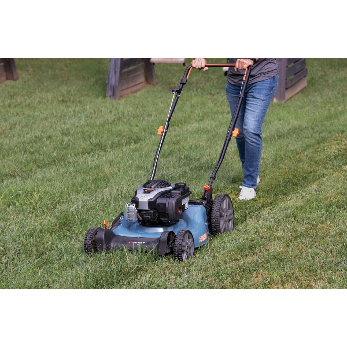 Senix 21 In. 140cc 4-Cycle 3-In-1 Push Gas Lawn Mower Image 5