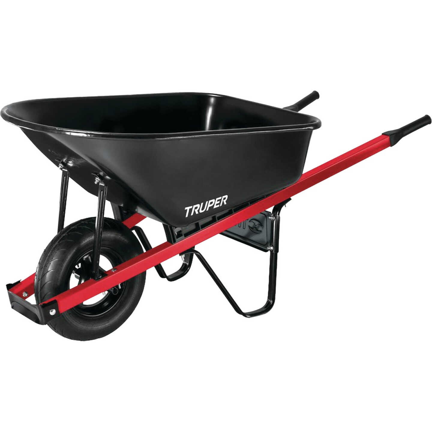 Truper 6 Cu. Ft. Steel Wheelbarrow Image 2