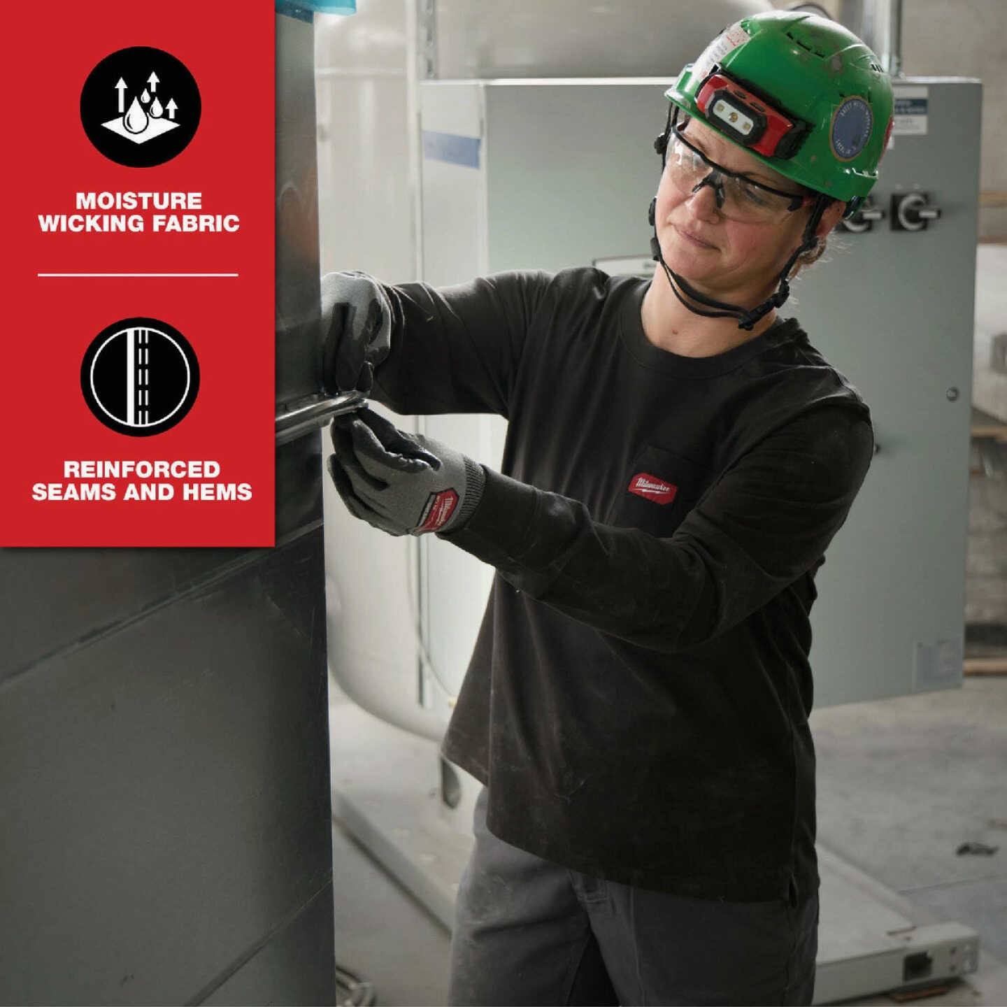 Milwaukee GRIDIRON Women's XL Gray Long Sleeve Pocket T-Shirt Image 6