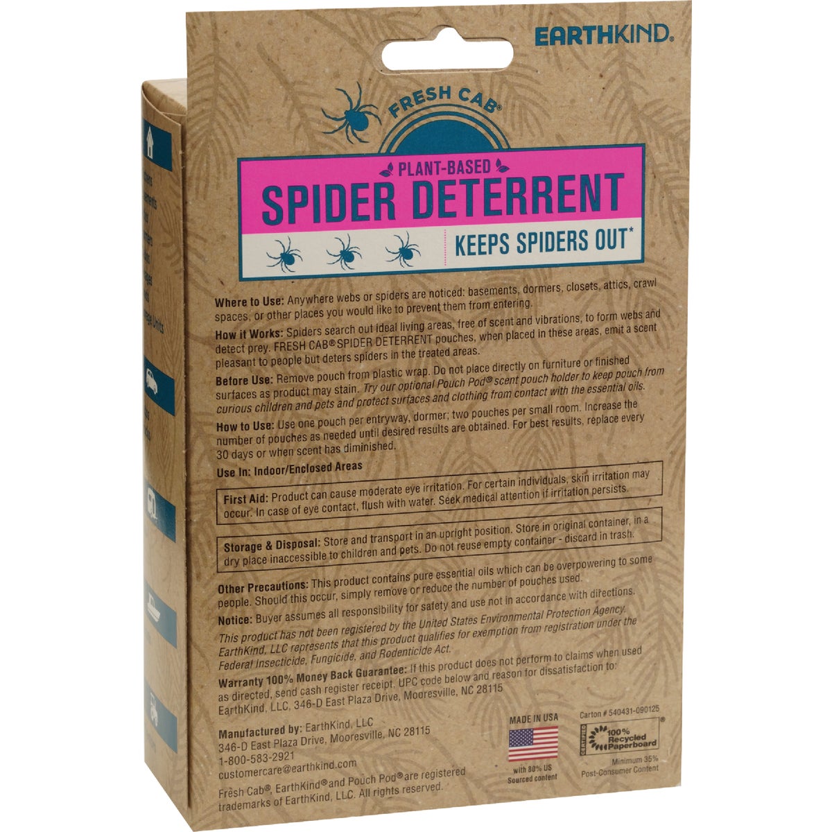 EarthKind Fresh Cab Spider Deterrent (4-Pack) Image 6