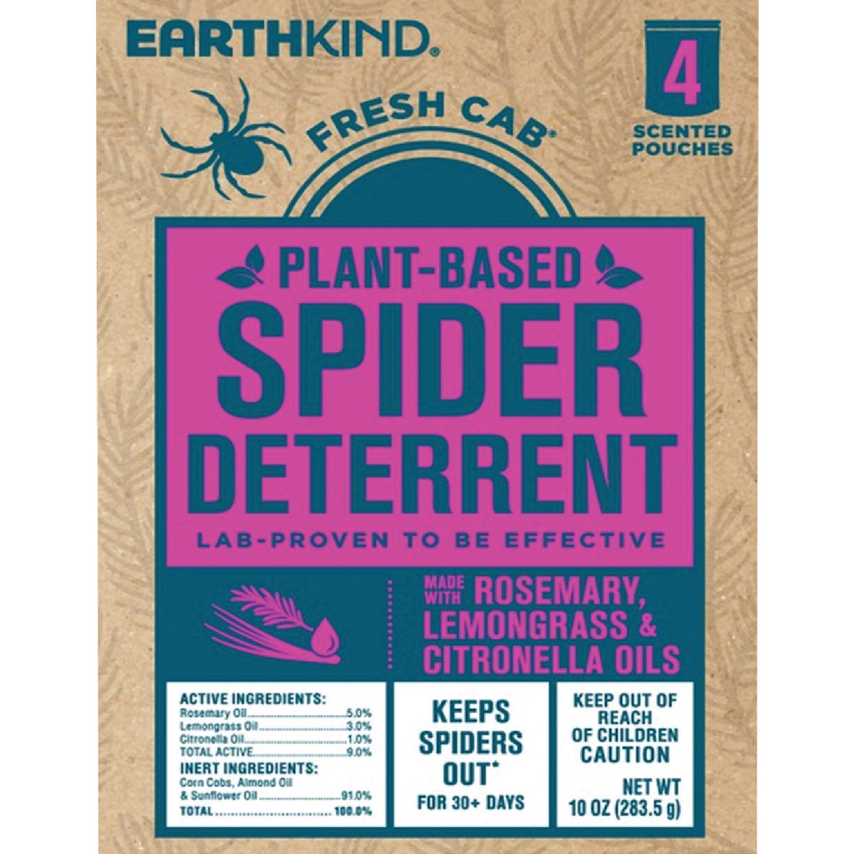 EarthKind Fresh Cab Spider Deterrent (4-Pack)