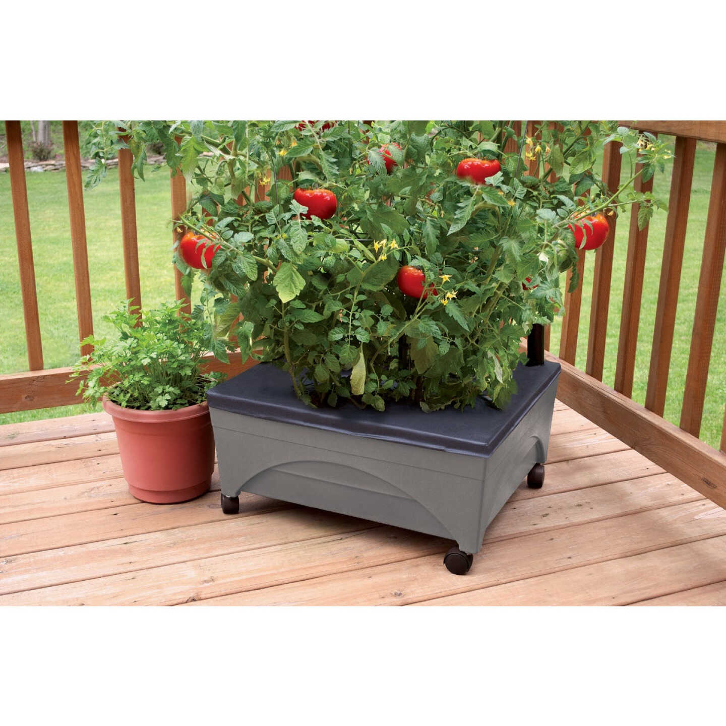 City Pickers 20 In. W. x 11 In. H. x 24 In. L. Slate Polyethylene Portable Patio Garden Kit Image 2