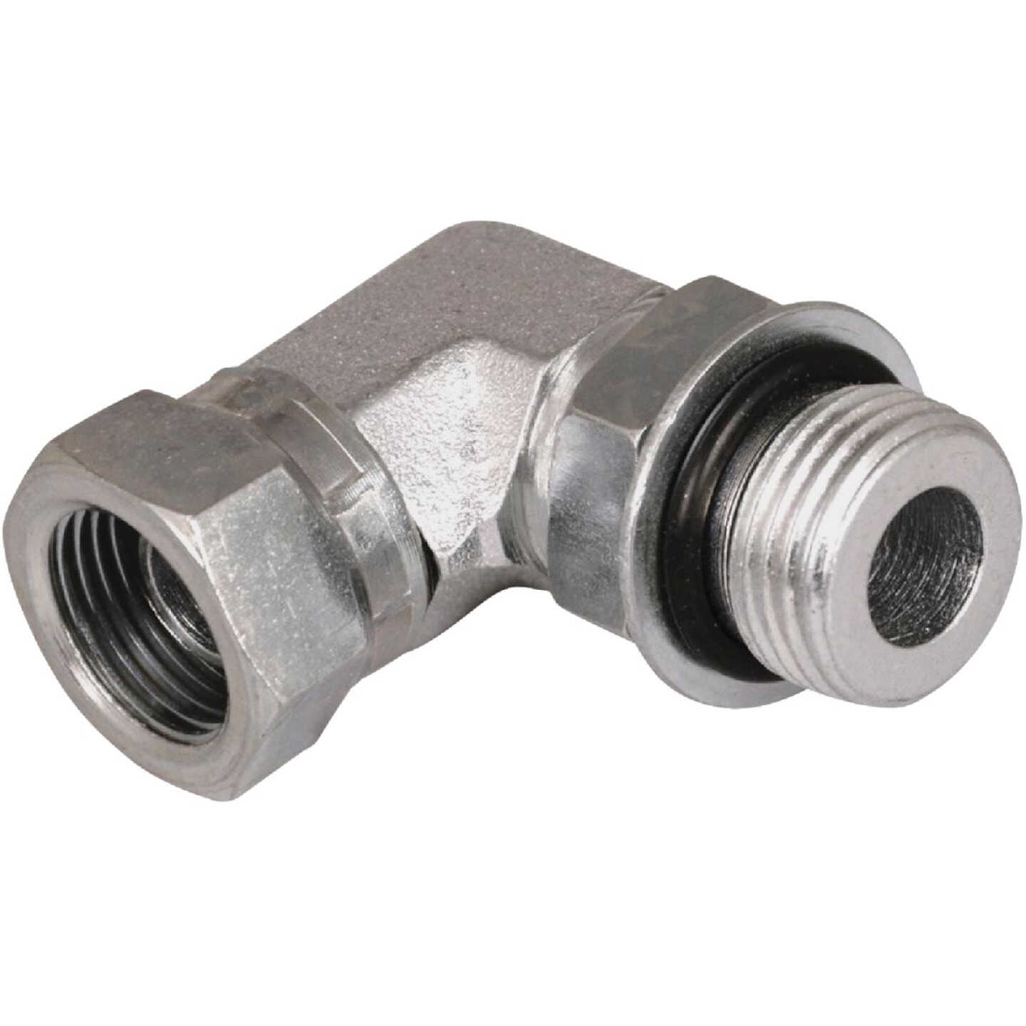 Apache 1/2 In. Male O-Ring x 1/2 In. Female Pipe Swivel 90 Deg. Hydraulic Hose Adapter Image 1