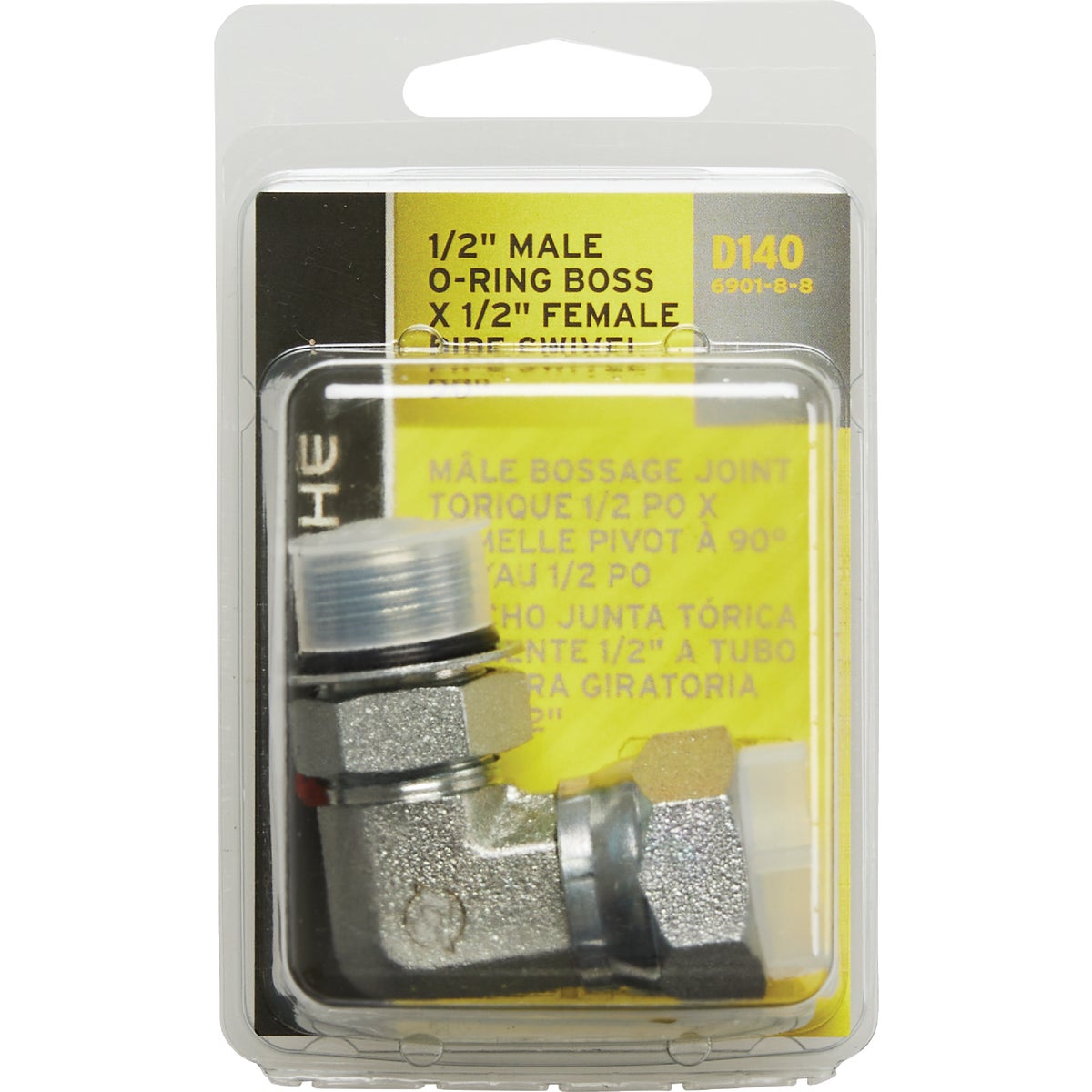 Apache 1/2 In. Male O-Ring x 1/2 In. Female Pipe Swivel 90 Deg. Hydraulic Hose Adapter Image 2