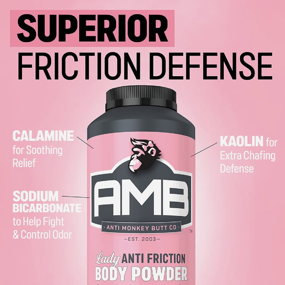 Lady Anti Monkey Butt 8 Oz. Satin Smooth Body Powder Image 2