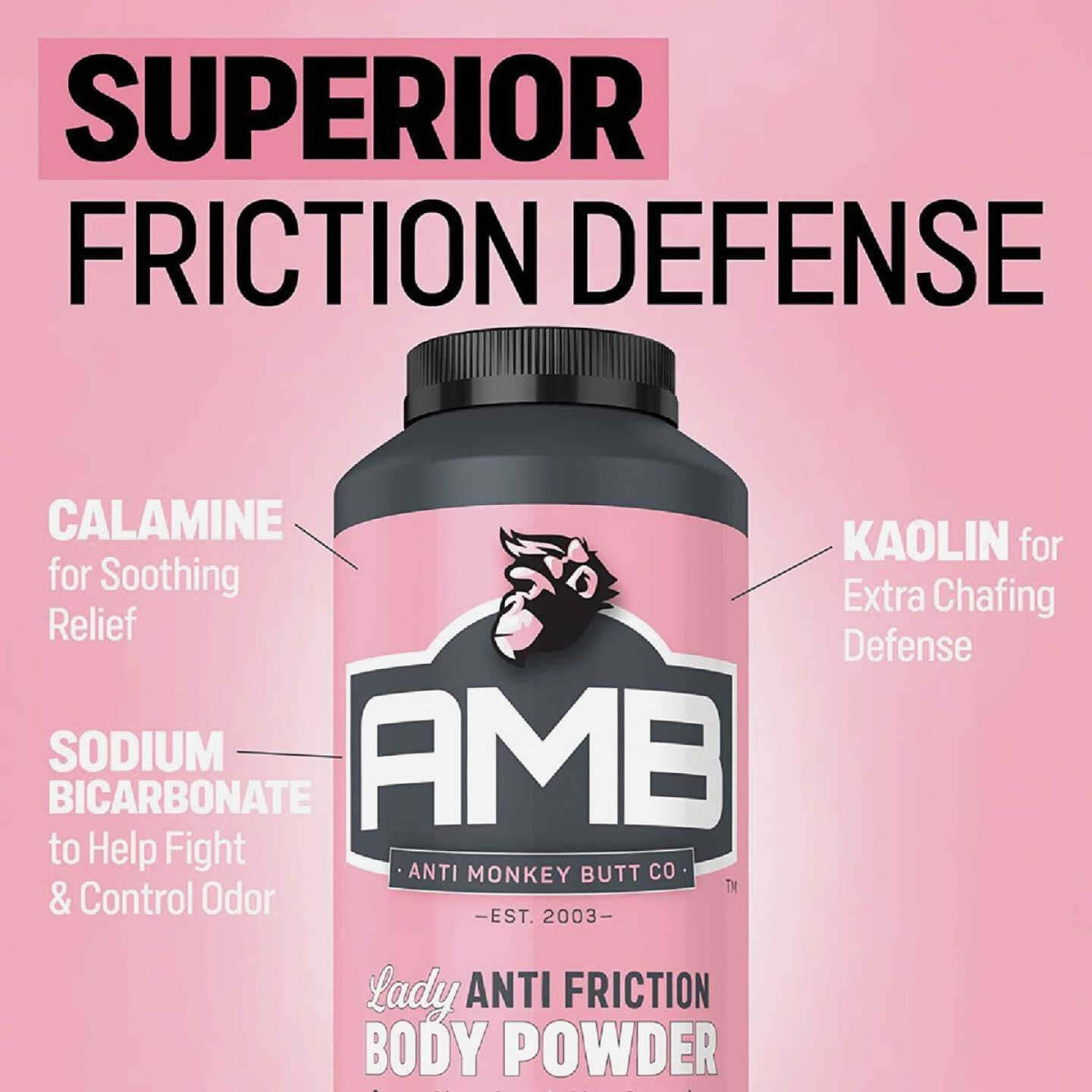 Lady Anti Monkey Butt 8 Oz. Satin Smooth Body Powder Image 2