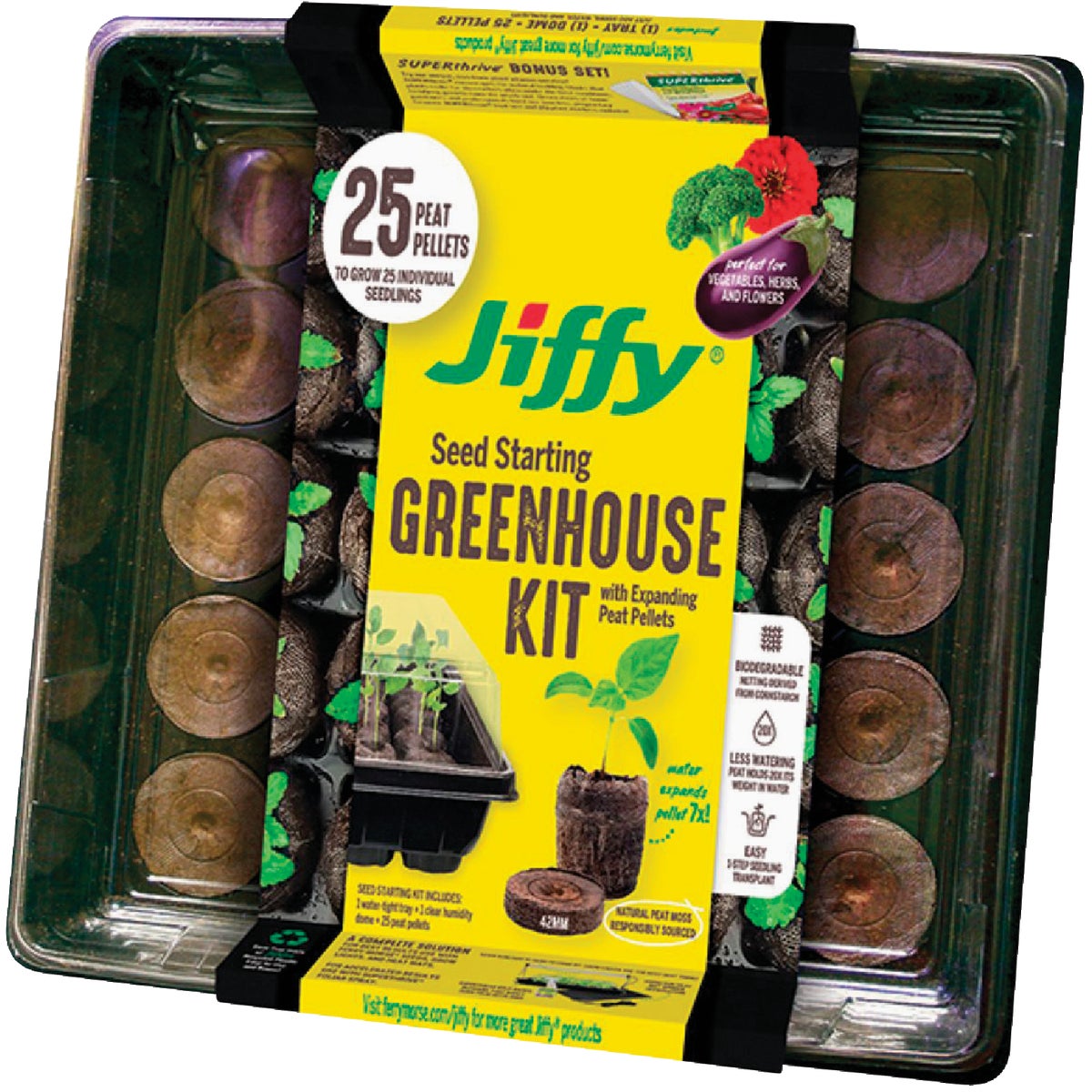 Jiffy Professional 25-Cell Seed Starting Greenhouse with SUPERthrive 