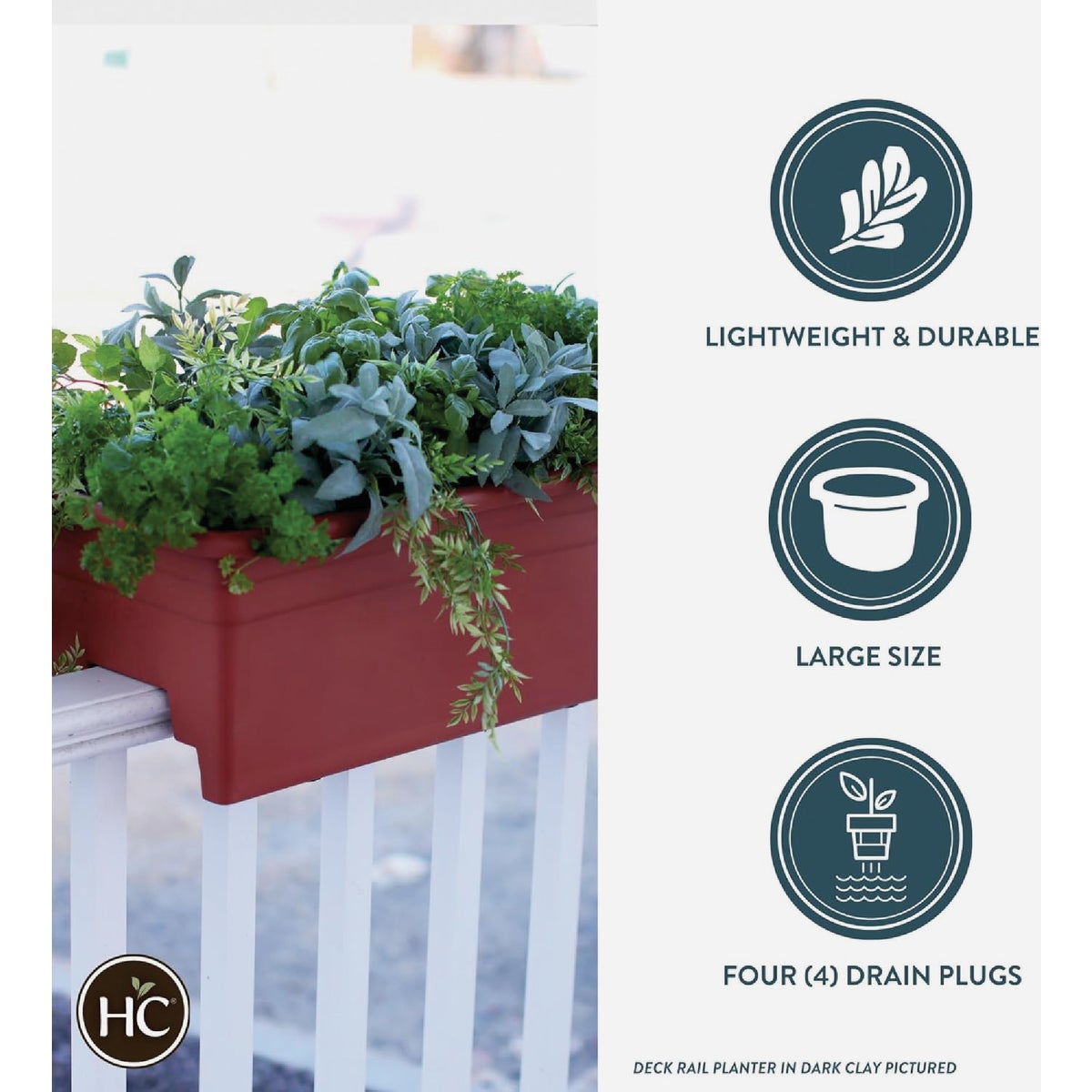 HC Companies 24 In. Black Deck Rail Box Image 3