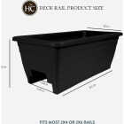 HC Companies 24 In. Black Deck Rail Box Image 4