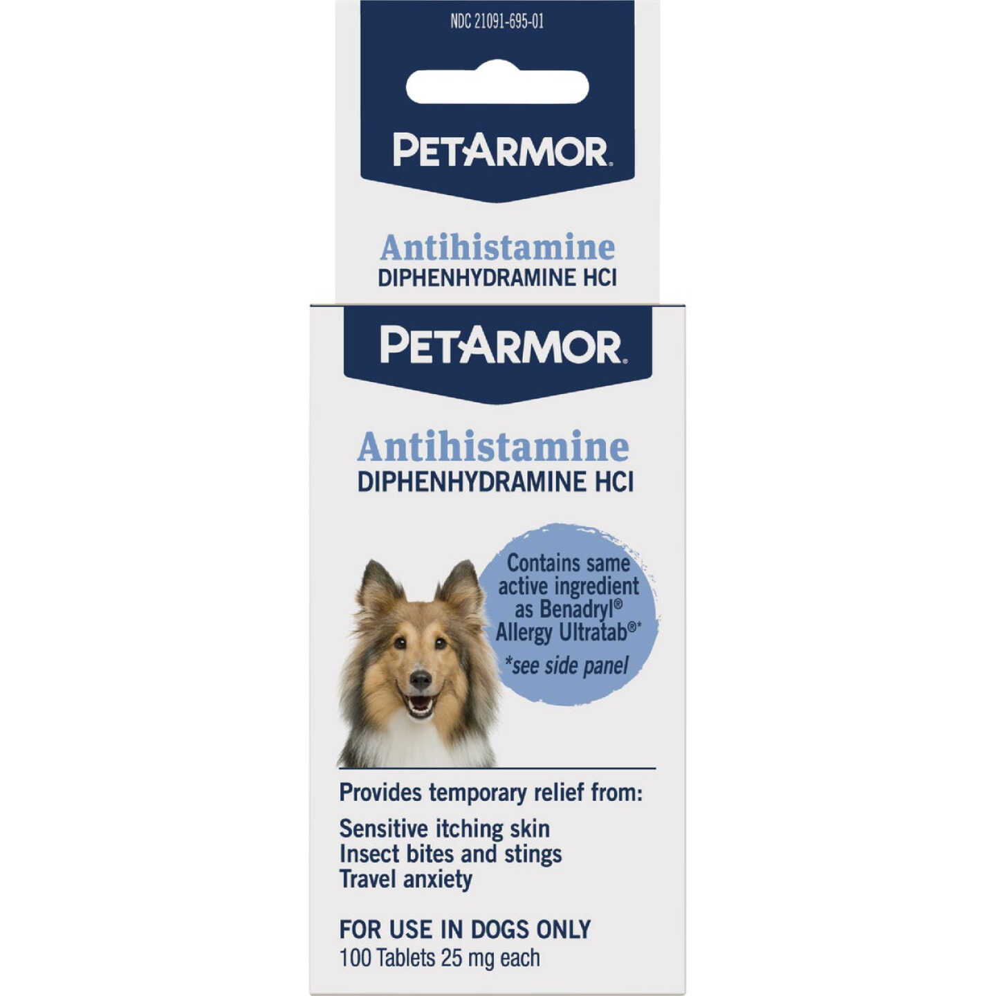 PetArmor Antihistamine Tablets for Dogs (100-Pack) Image 1
