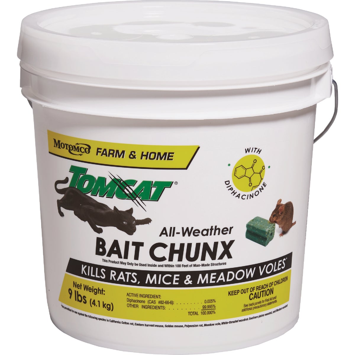 Tomcat 9 Lb. All-Weather Rats, Mice, & Meadow Voles Bait Chunx