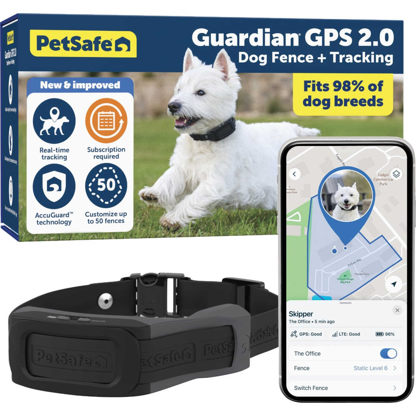 PetSafe Guardian GPS + Tracking Dog Fence Collar Image 1