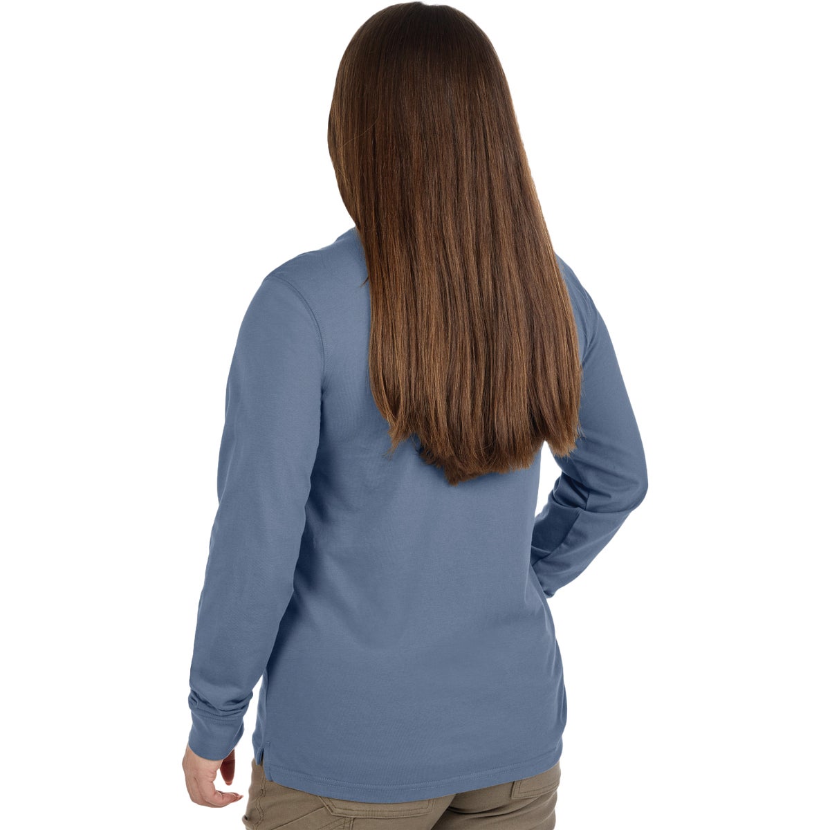 Milwaukee GRIDIRON Women's Small Blue Long Sleeve Pocket T-Shirt Image 7