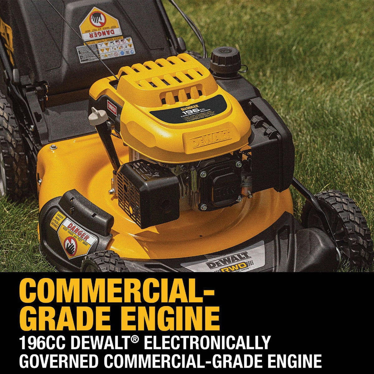 DeWalt RWD 21 In. 196cc Self-Propelled Gas Mower with E-GOV Image 4