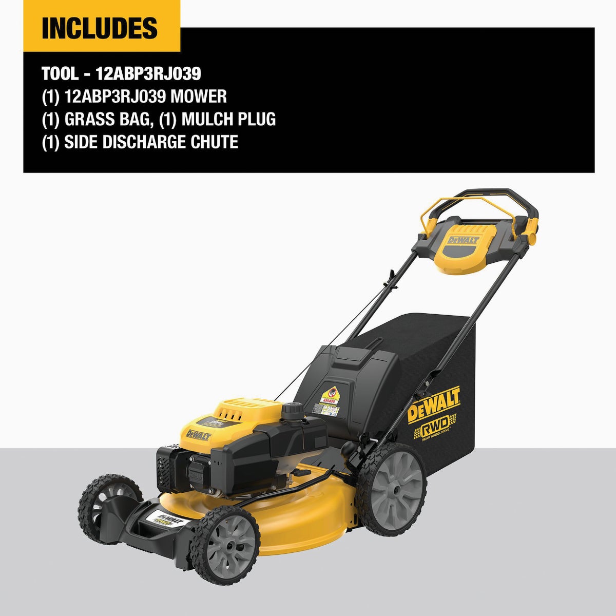 DeWalt RWD 21 In. 196cc Self-Propelled Gas Mower with E-GOV Image 2