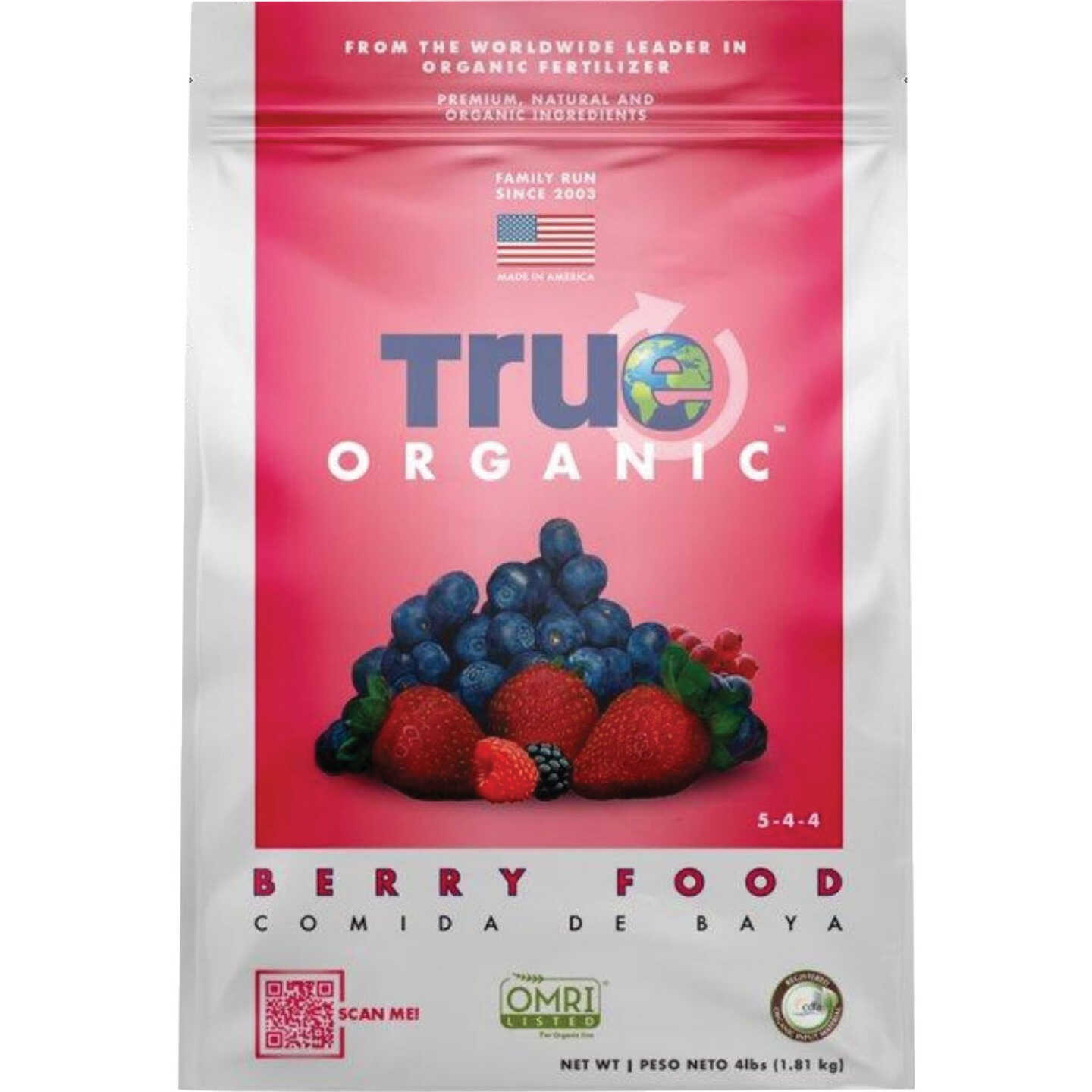 True Organic 4 Lb. 5-4-4 Berry Dry Plant Food Image 1