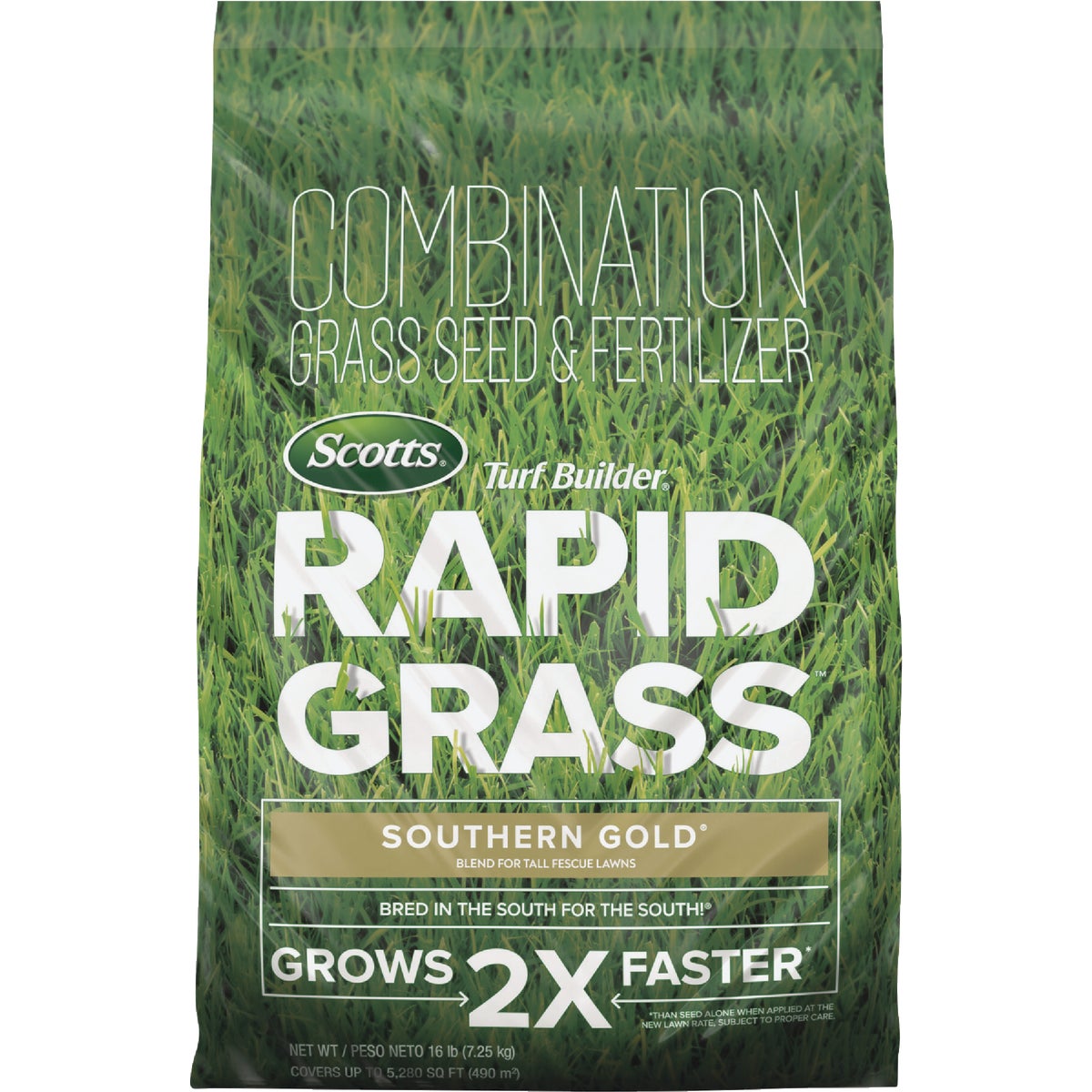 Scotts Turf Builder Rapid Grass Southern Gold 16 Lb. 5280 Sq. Ft. Grass Seed and Fertilizer Combination