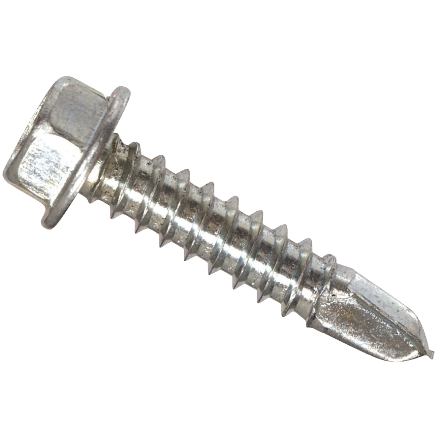Hillman #12 - 14 x 1 In. Hex Washer Head Self-Drilling Sheet Metal Screw (100-Count) Image 1