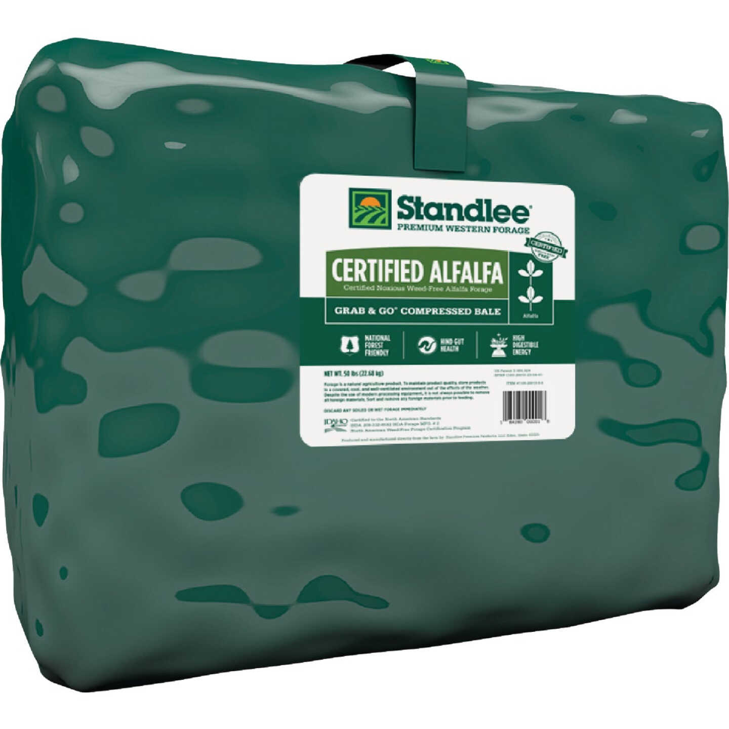 Standlee Premium Western Forage 50 Lb. Certified Alfalfa Grab & Go Compressed Bale Image 1