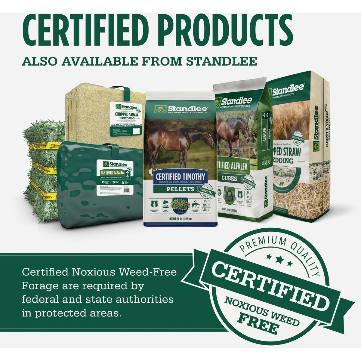 Standlee Premium Western Forage 50 Lb. Certified Alfalfa Grab & Go Compressed Bale Image 4