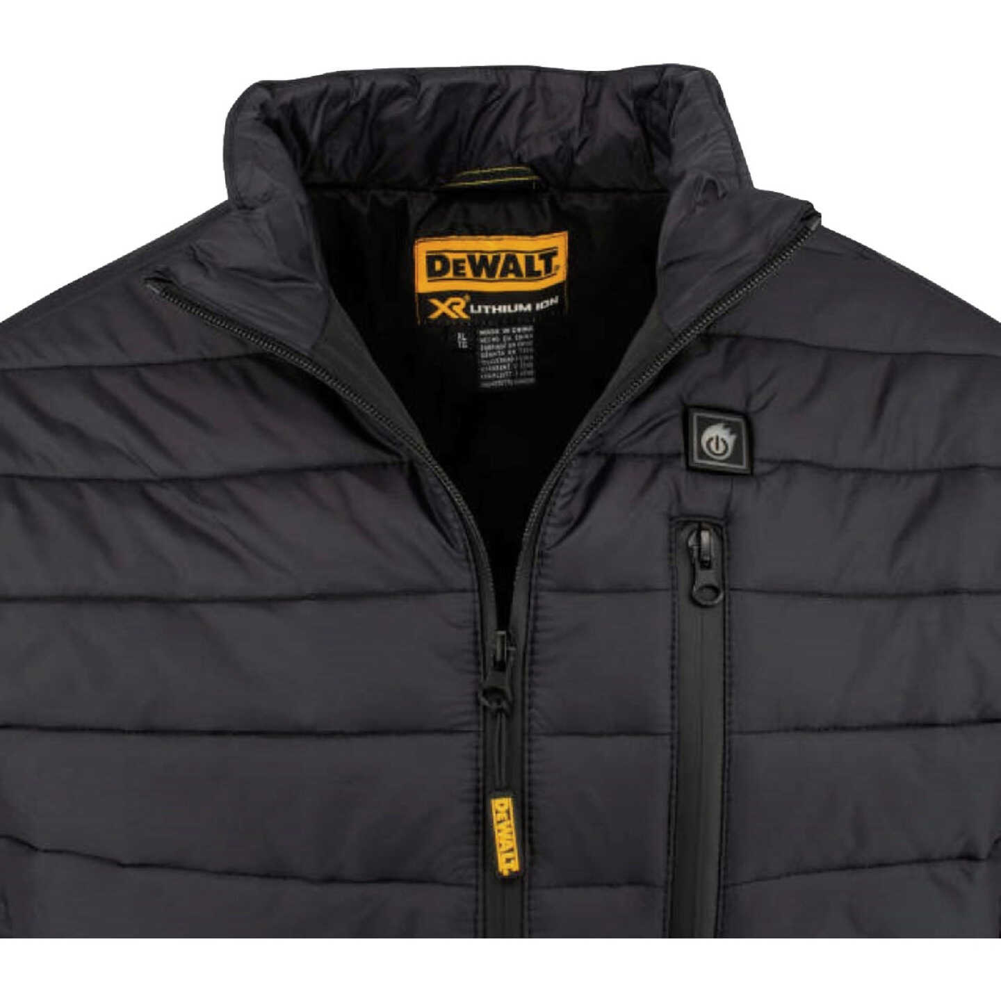 DEWALT Men's Black Puffer Heated Jacket Kit, M Image 6