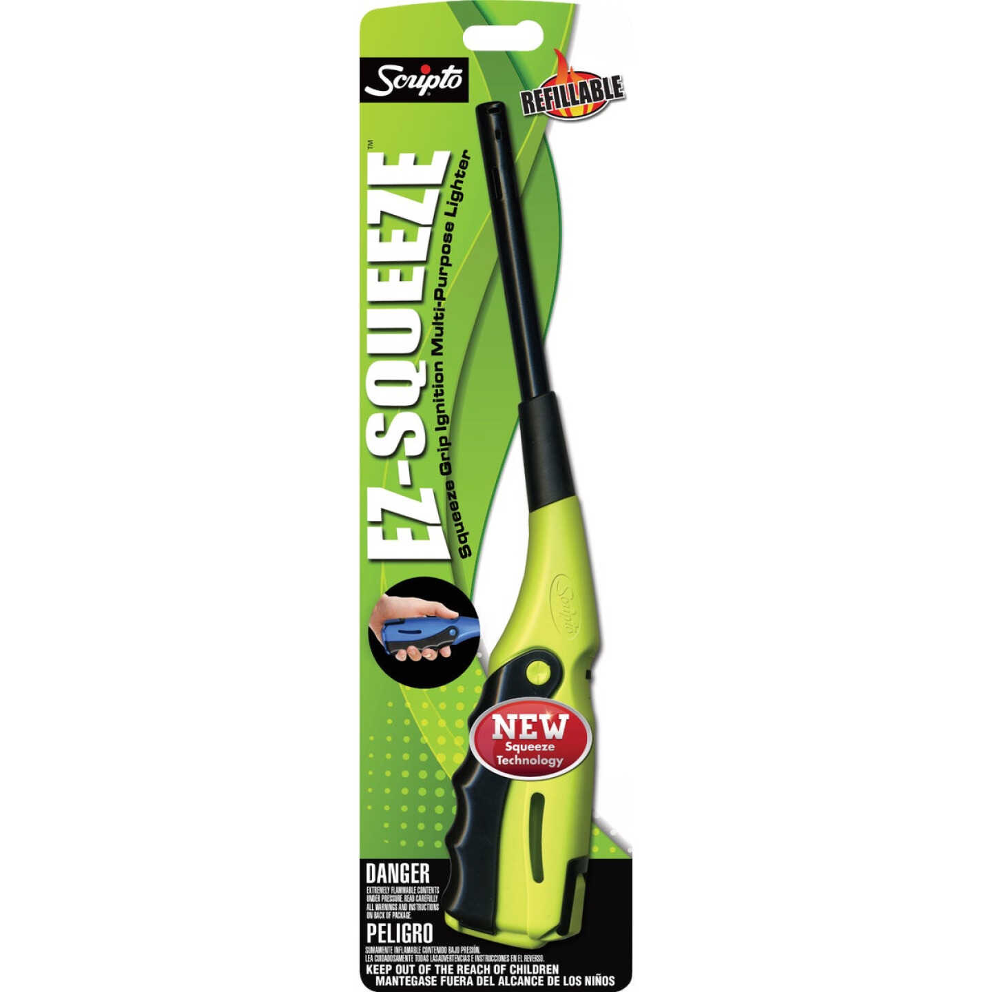 Scripto EZ Squeeze Refillable Utility Lighter Image 1
