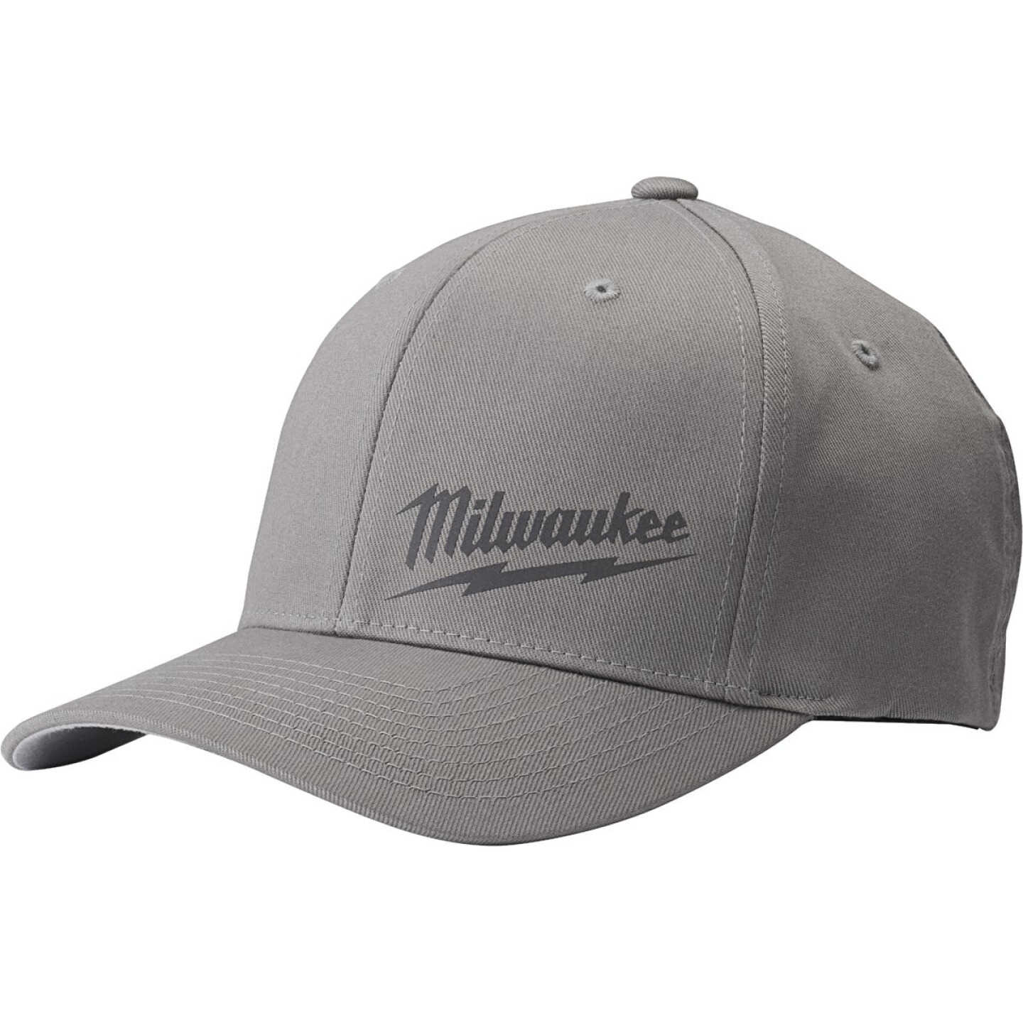 Milwaukee FlexFit Gray Fitted Hat, L/XL Image 1