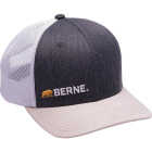 Berne Charcoal Heather Offset Logo Mesh-Back Cap Image 1