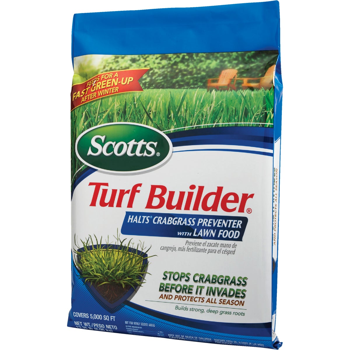 Scotts Turf Builder 13.35 Lb. 5000 Sq. Ft. Halts Crabgrass Preventer with Lawn Food Image 11
