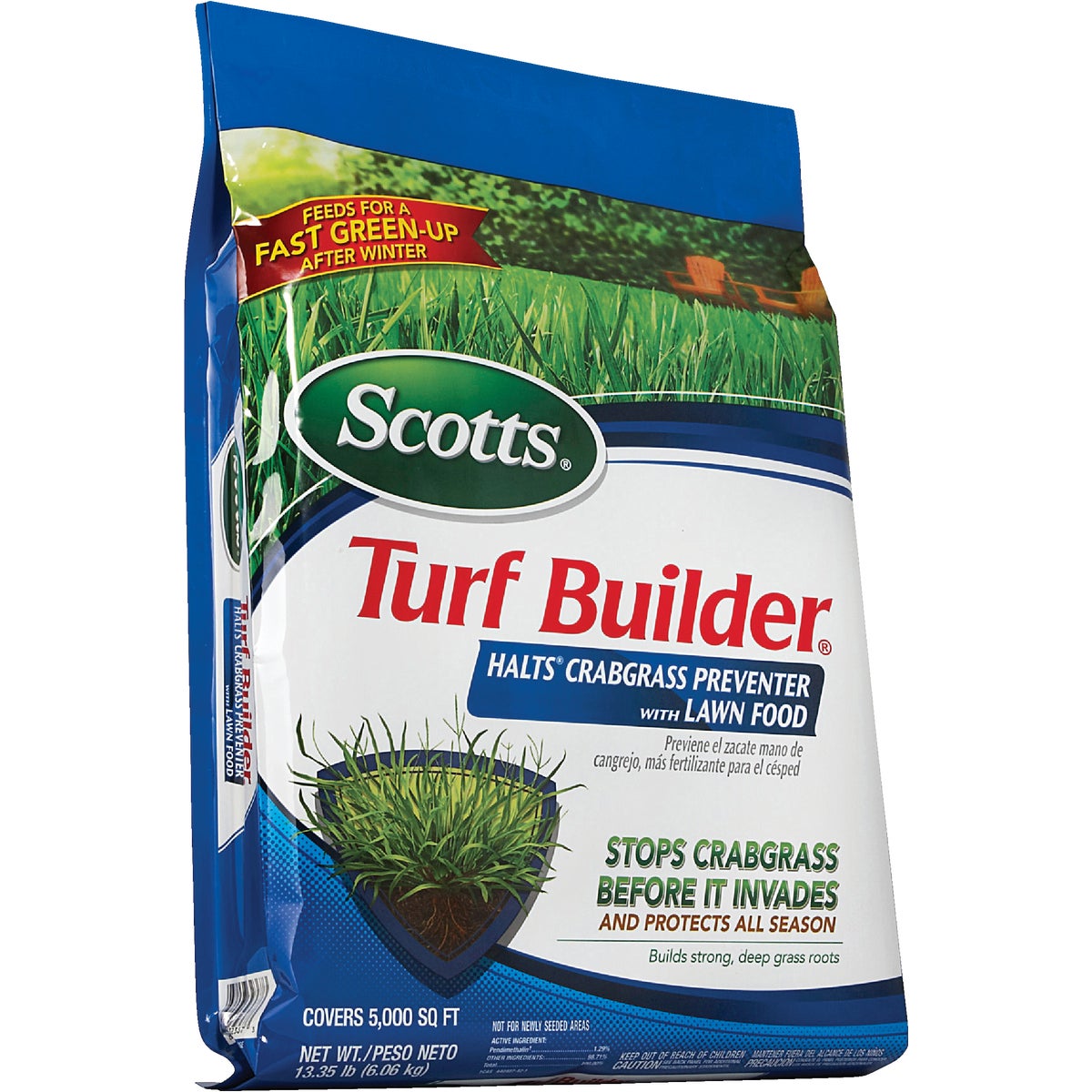 Scotts Turf Builder 13.35 Lb. 5000 Sq. Ft. Halts Crabgrass Preventer with Lawn Food Image 12