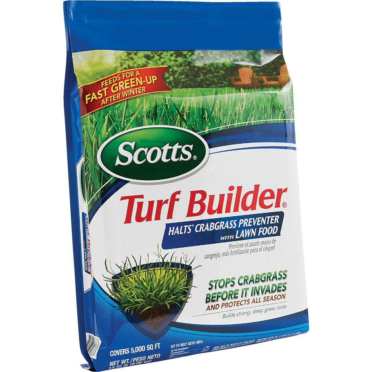 Scotts Turf Builder 13.35 Lb. 5000 Sq. Ft. Halts Crabgrass Preventer with Lawn Food Image 16