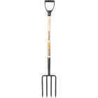 Green Thumb 4-Tine Wood D-Handle Spading Fork Image 1