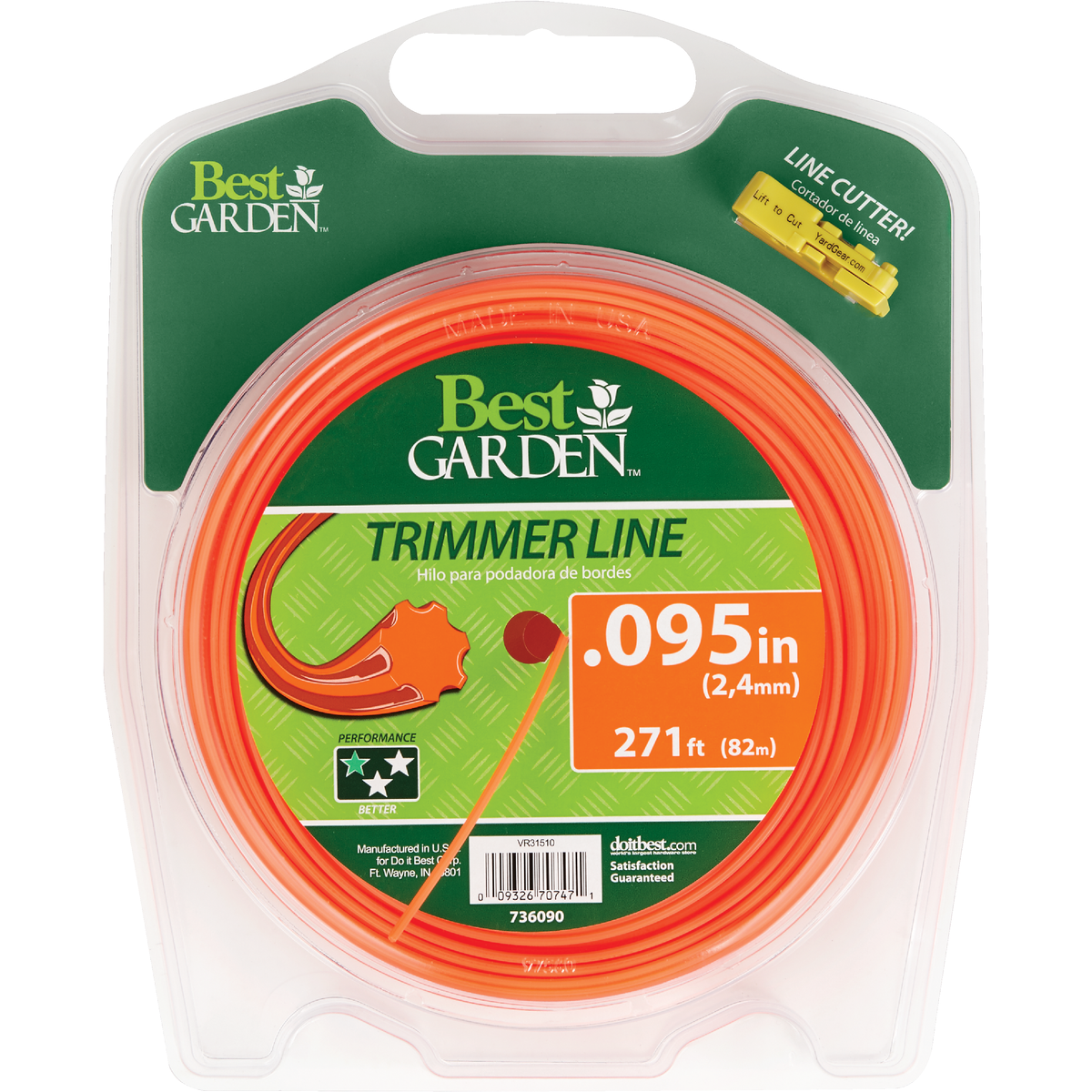 Best Garden 0.095 In. x 271 Ft. Universal Geared Trimmer Line