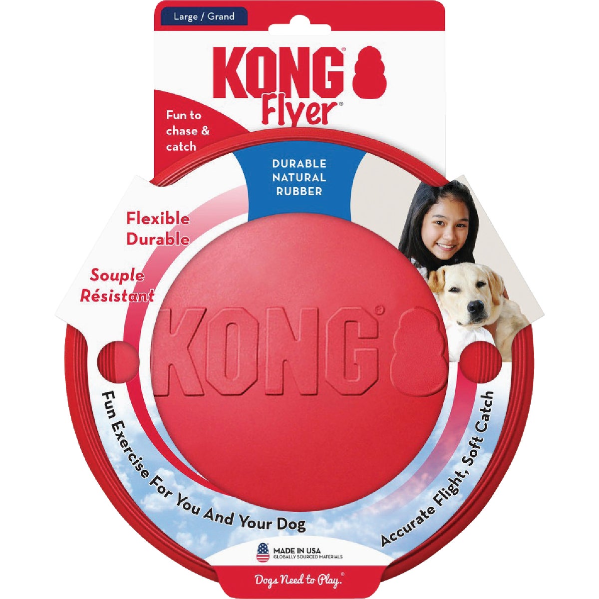 Kong Flyer Large Dog Toy Image 4