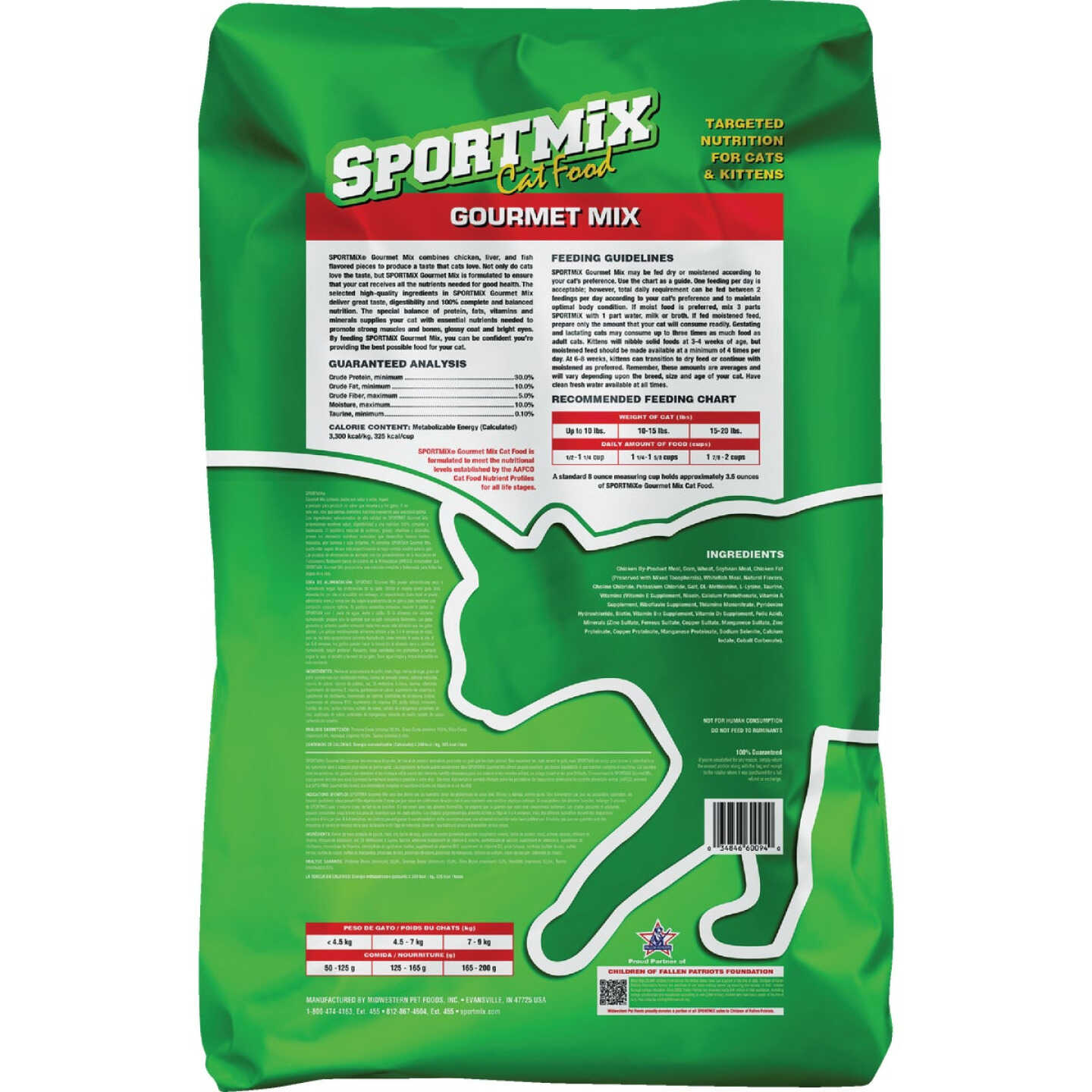 Sportmix Gourmet Mix 15 Lb. Chicken, Liver, & Fish Flavor All Ages Dry Cat Food Image 2