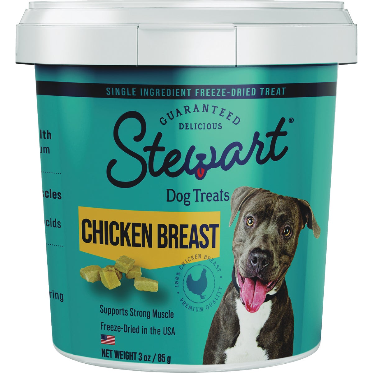 Stewart 3 Oz. Tub Freeze-Dried Chicken Breast Dog Treats