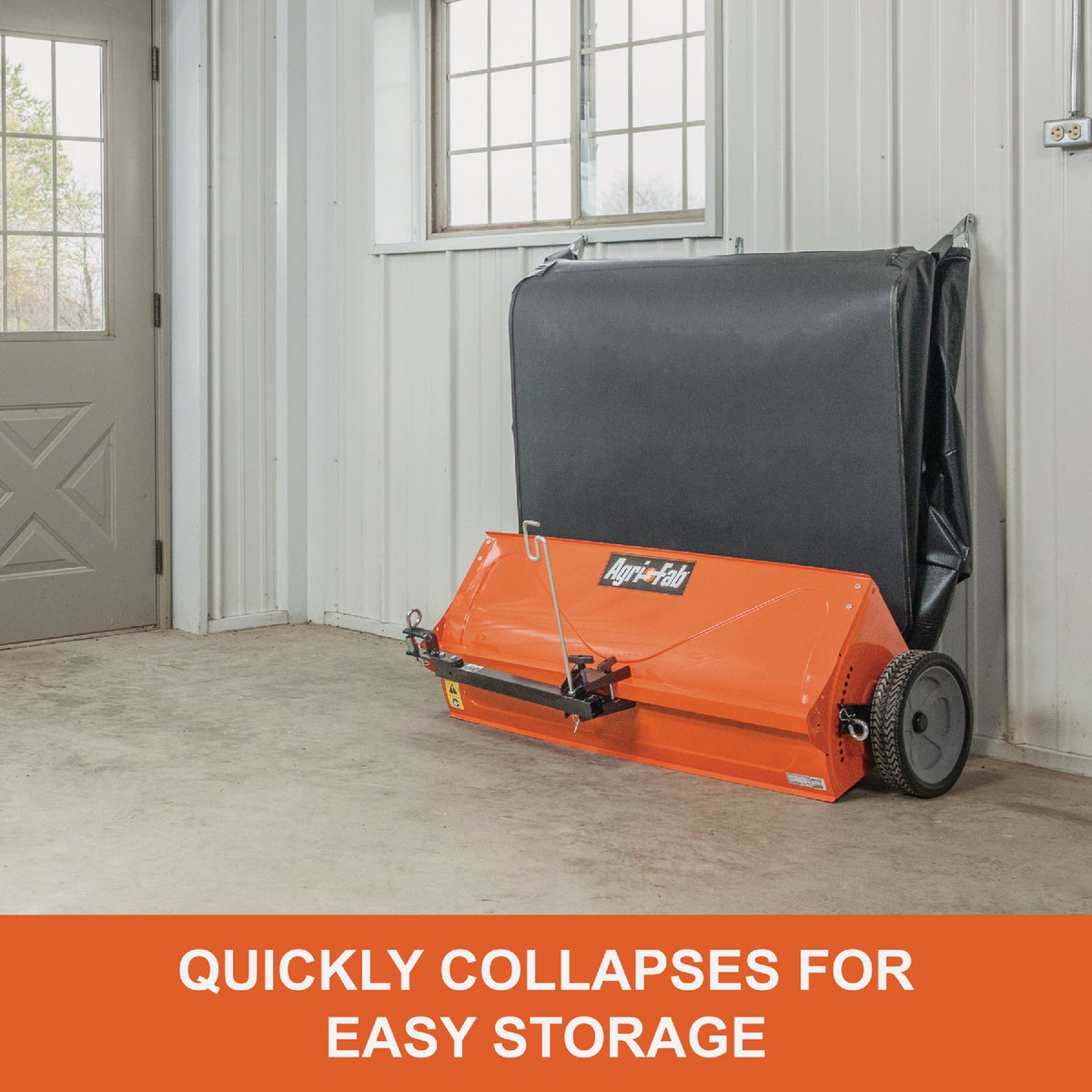 Agri-Fab 44 In. Wide Offset Steel Tow-Behind Lawn Sweeper Image 2