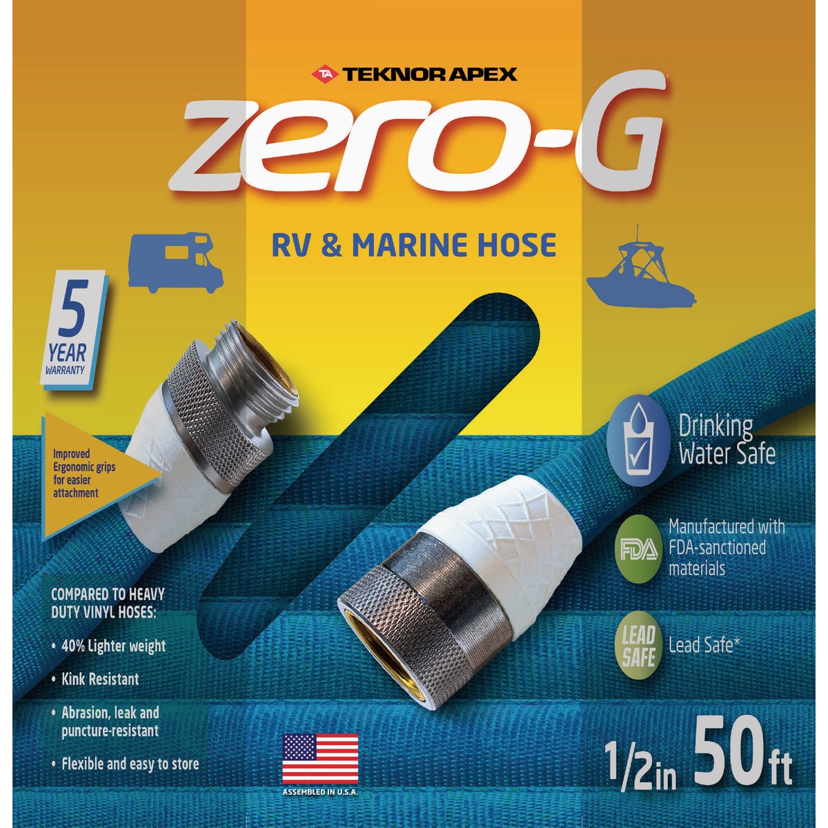Teknor Apex Zero-G 1/2 In. Dia. x 50 Ft. L. RV & Marine Hose Image 2