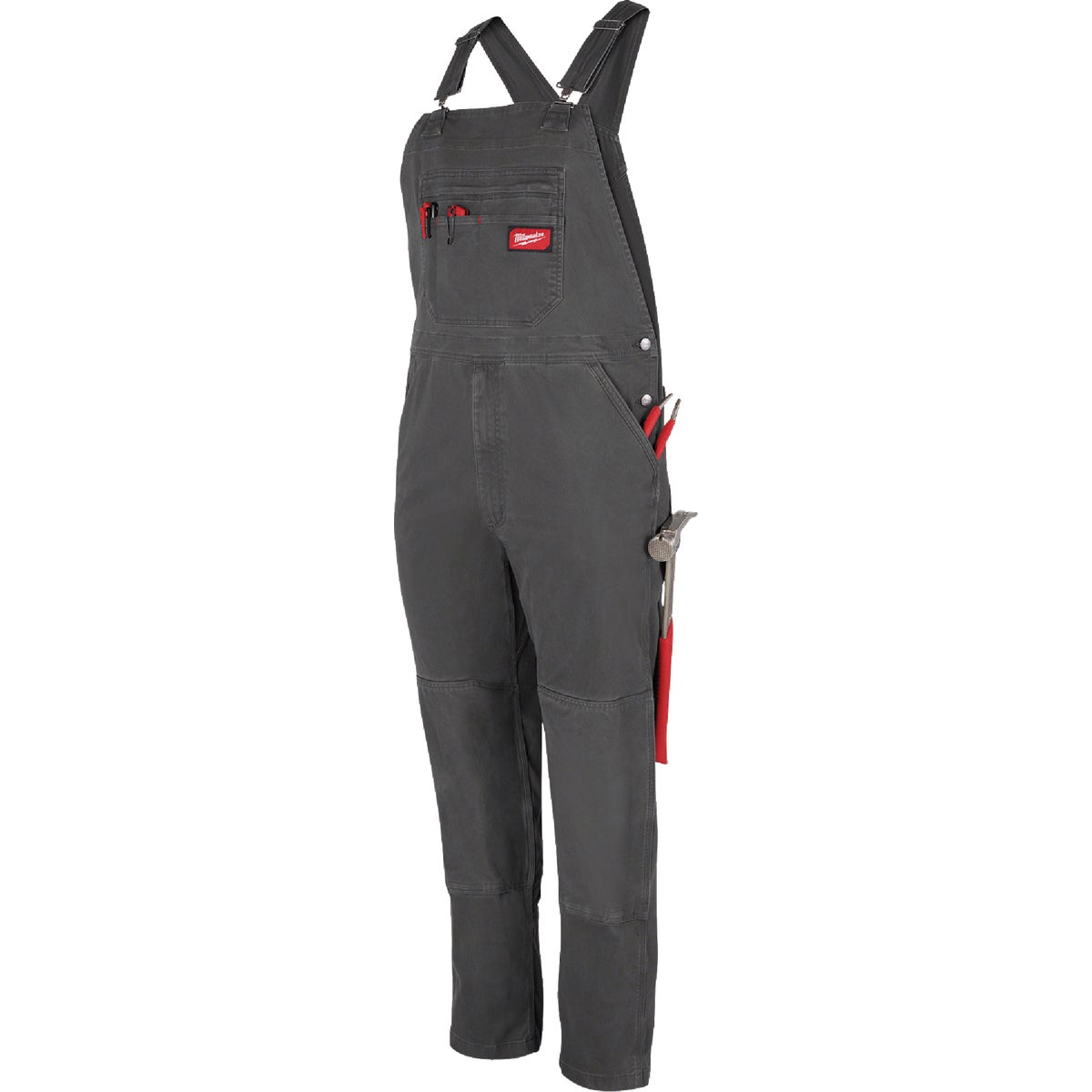 Milwaukee FREEFLEX Men's 34x34 Gray Unlined Bib Overalls Image 6