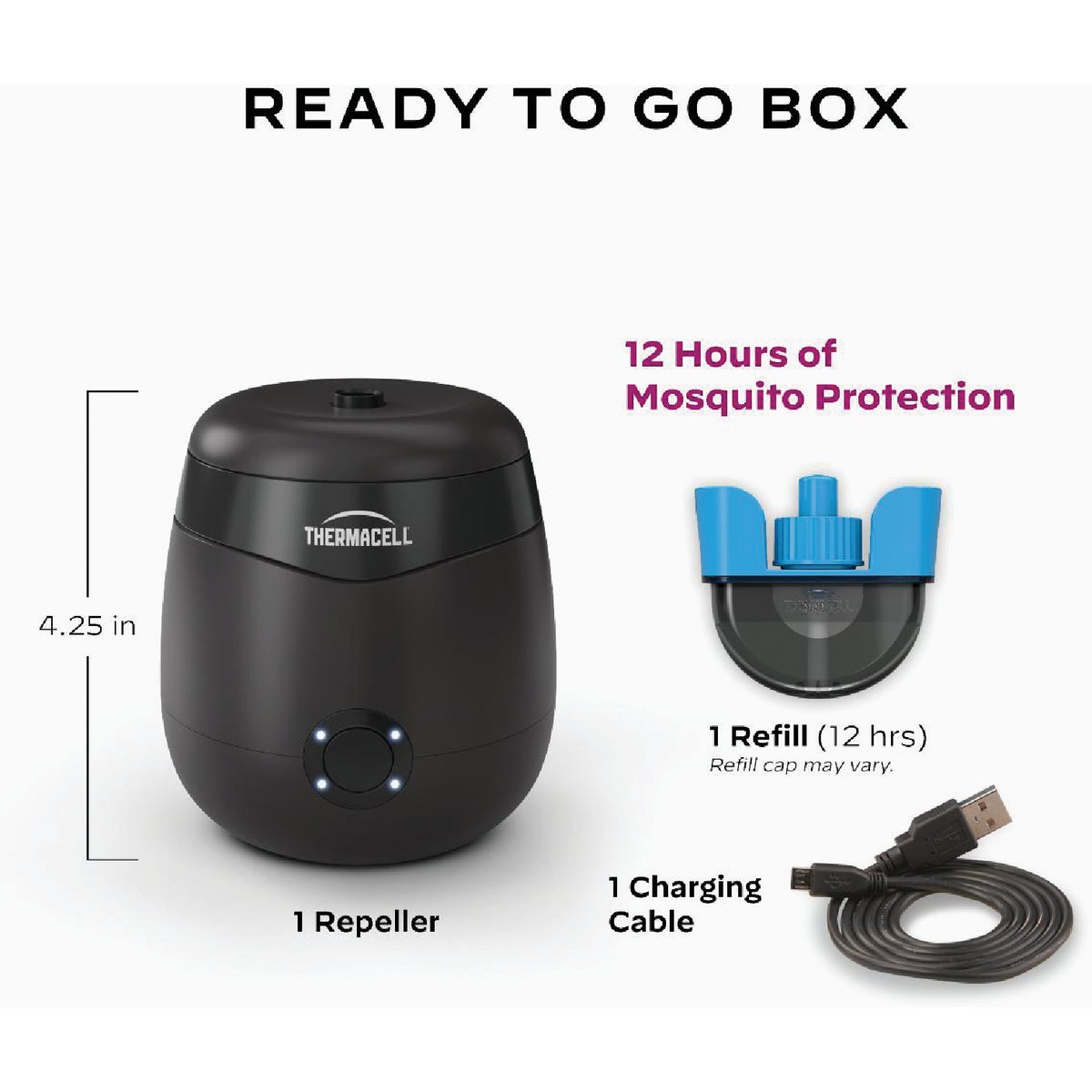 Thermacell 5-1/2 Hr. Black Rechargeable Mosquito Repeller Starter Kit Image 6