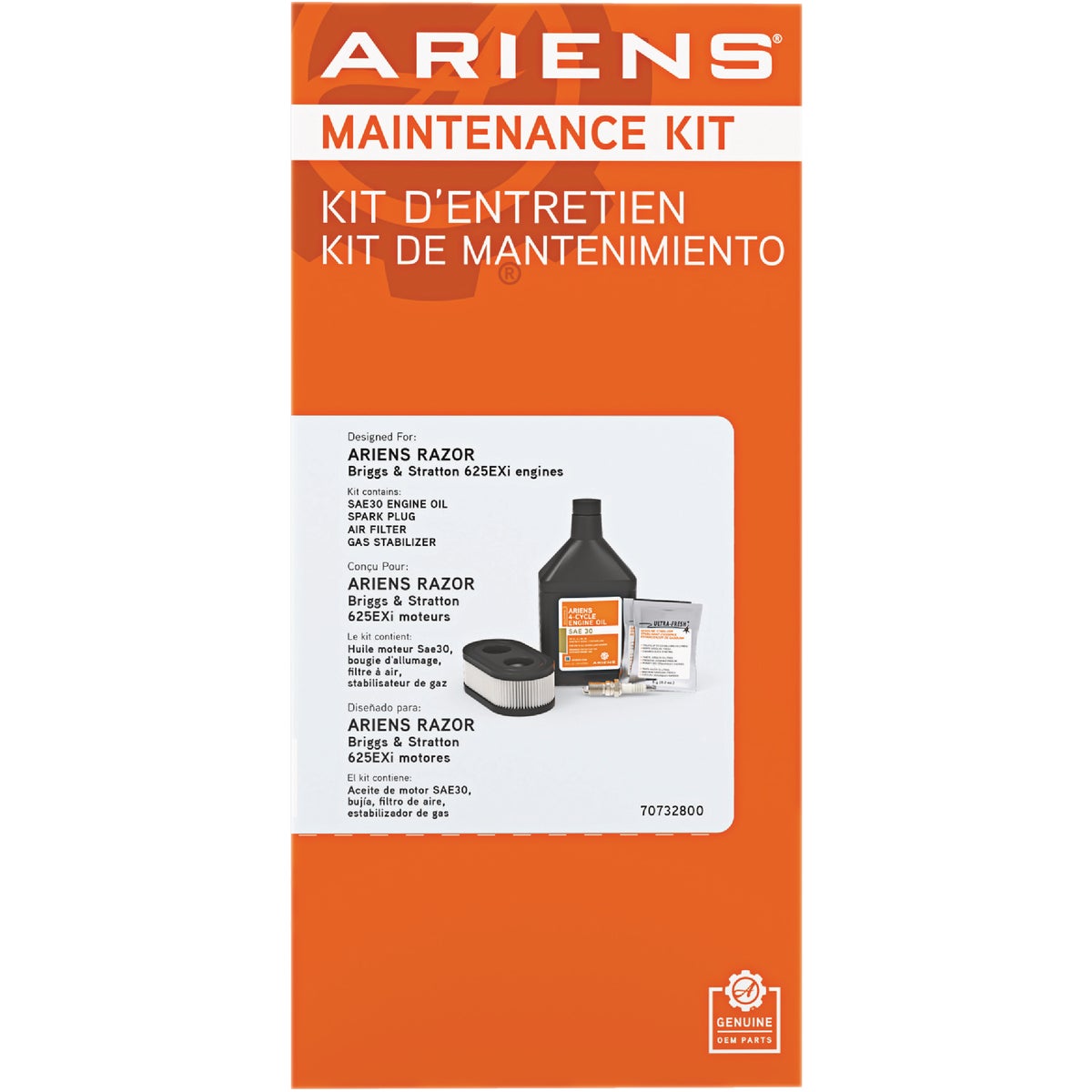 Ariens Razor 625EXi Engine Maintenance Kit Image 2