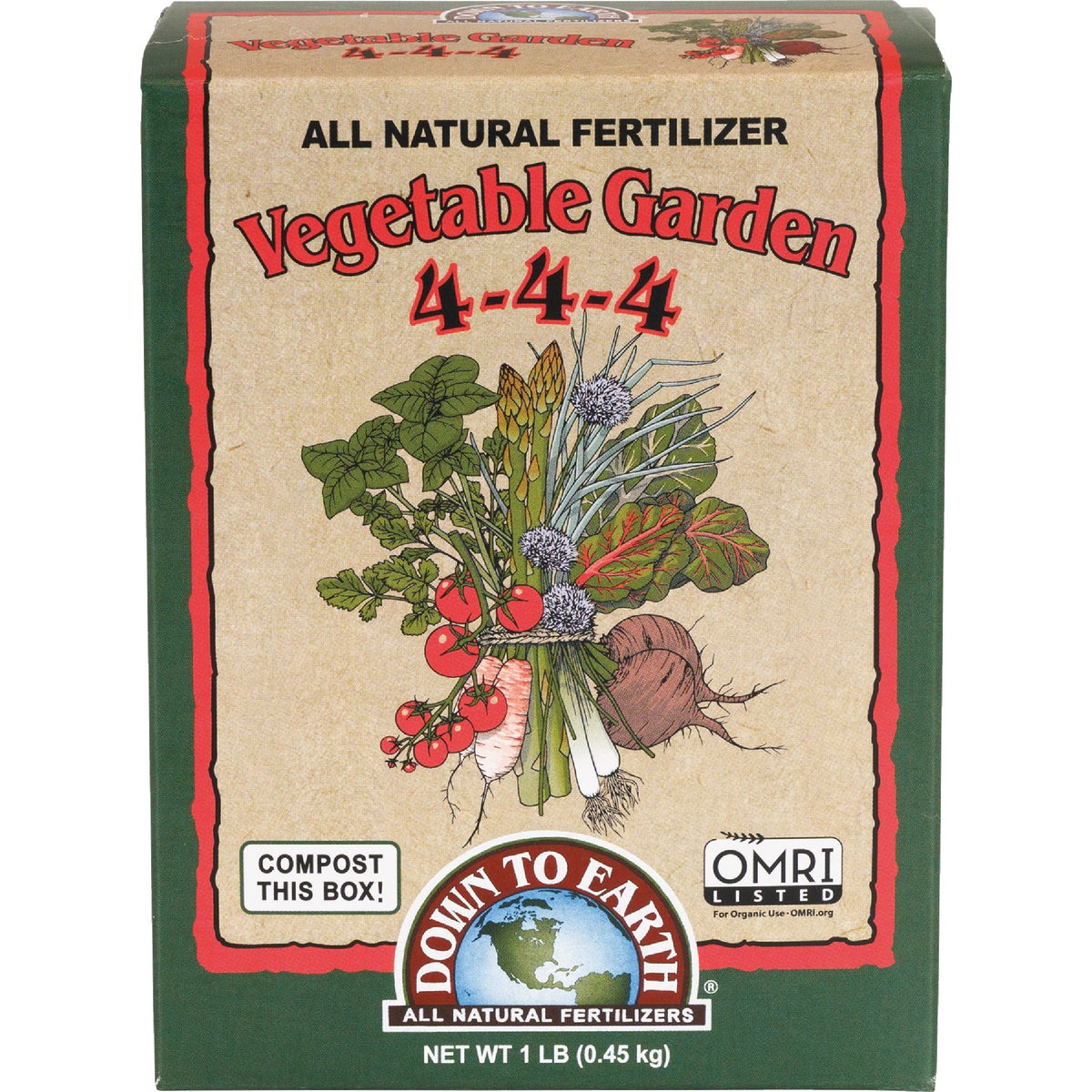 Down To Earth 15 Lb. 4-4-4 Vegetable Garden Mix