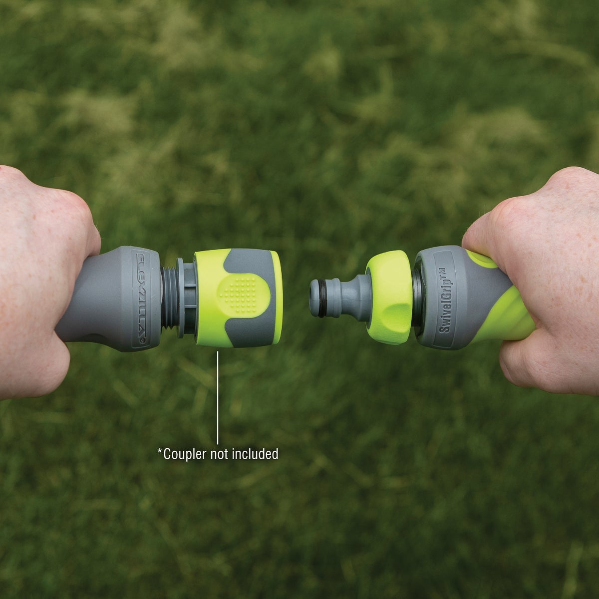 Flexzilla Standard Garden Hose Quick-Connect Fitting Plug Kit, ZillaGreen (5-Piece) Image 3