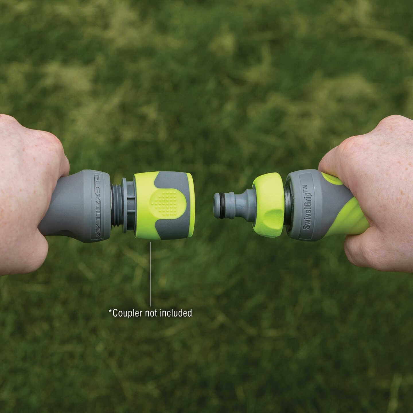 Flexzilla Standard Garden Hose Quick-Connect Fitting Plug Kit, ZillaGreen (5-Piece) Image 3