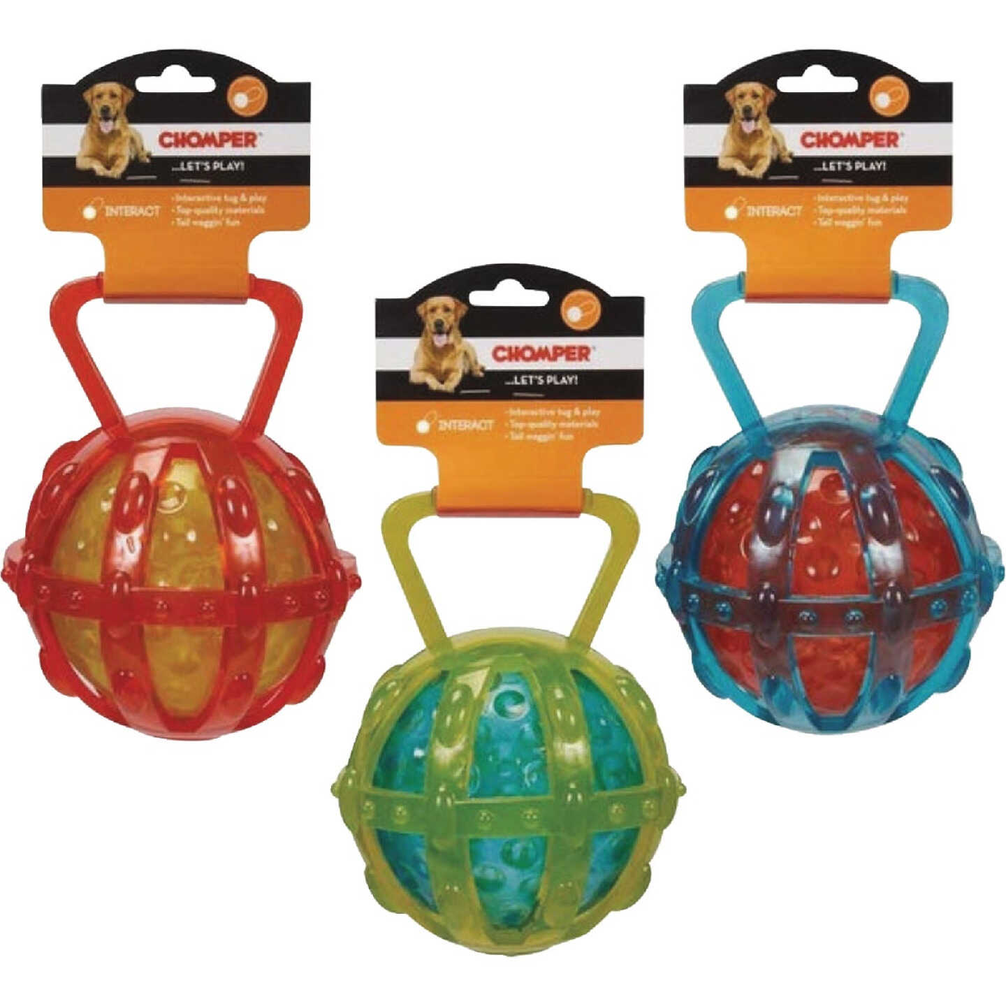 Boss Pet Chomper TPR Cage with Transparent Ball Dog Toy Image 1